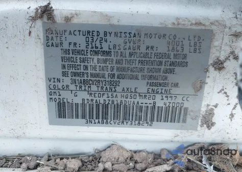 2024 Nissan Sentra Sv Xtronic Cvt from USA, damaged, VIN 3N1AB8CV2RY318292